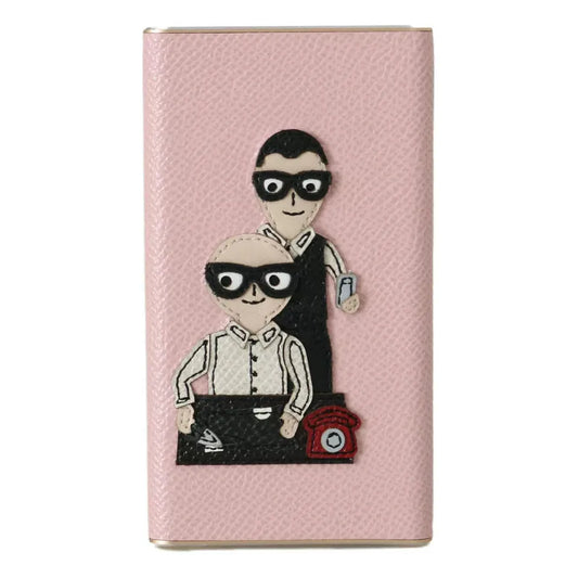 Dolce & Gabbana Chic Pink Leather Power Bank Dolce & Gabbana Gray