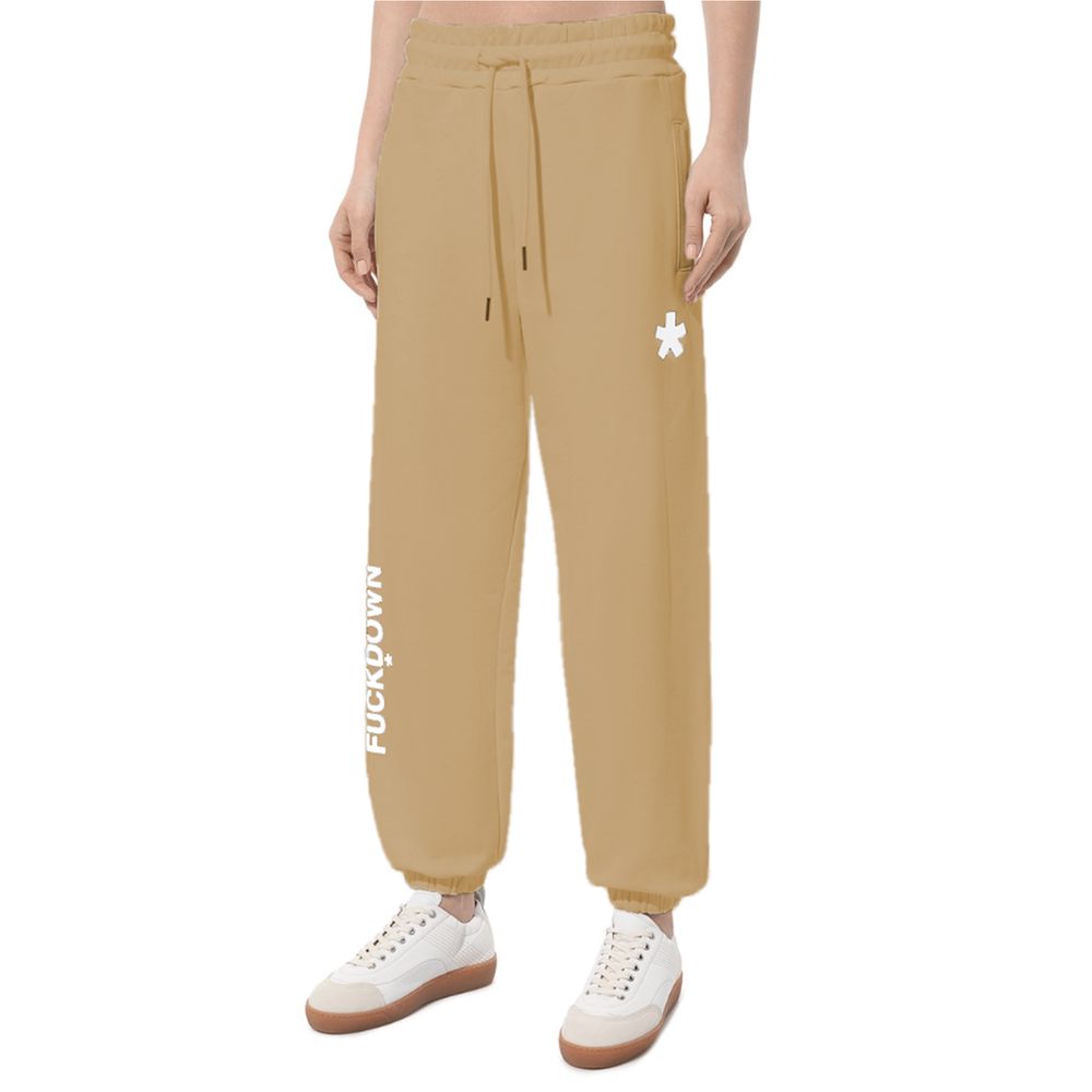 Comme Des Fuckdown Brown Cotton Women Pants