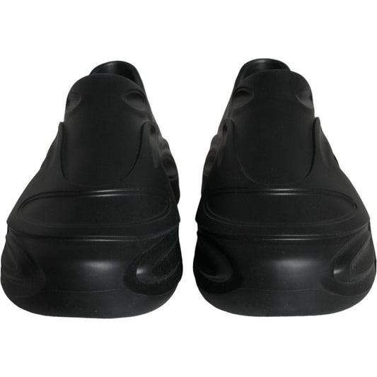Dolce & Gabbana Black Foiled Rubber Toy Low Top Sneakers Shoes Dolce & Gabbana Black