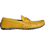 Dolce & Gabbana Yellow Leather Slip Mocassin Loafers Shoes Dolce & Gabbana Goldenrod