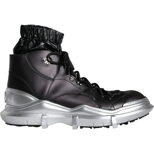 Dolce & Gabbana Black Nylon Galileo High Top Sneakers Shoes Dolce & Gabbana Dark Slate Gray
