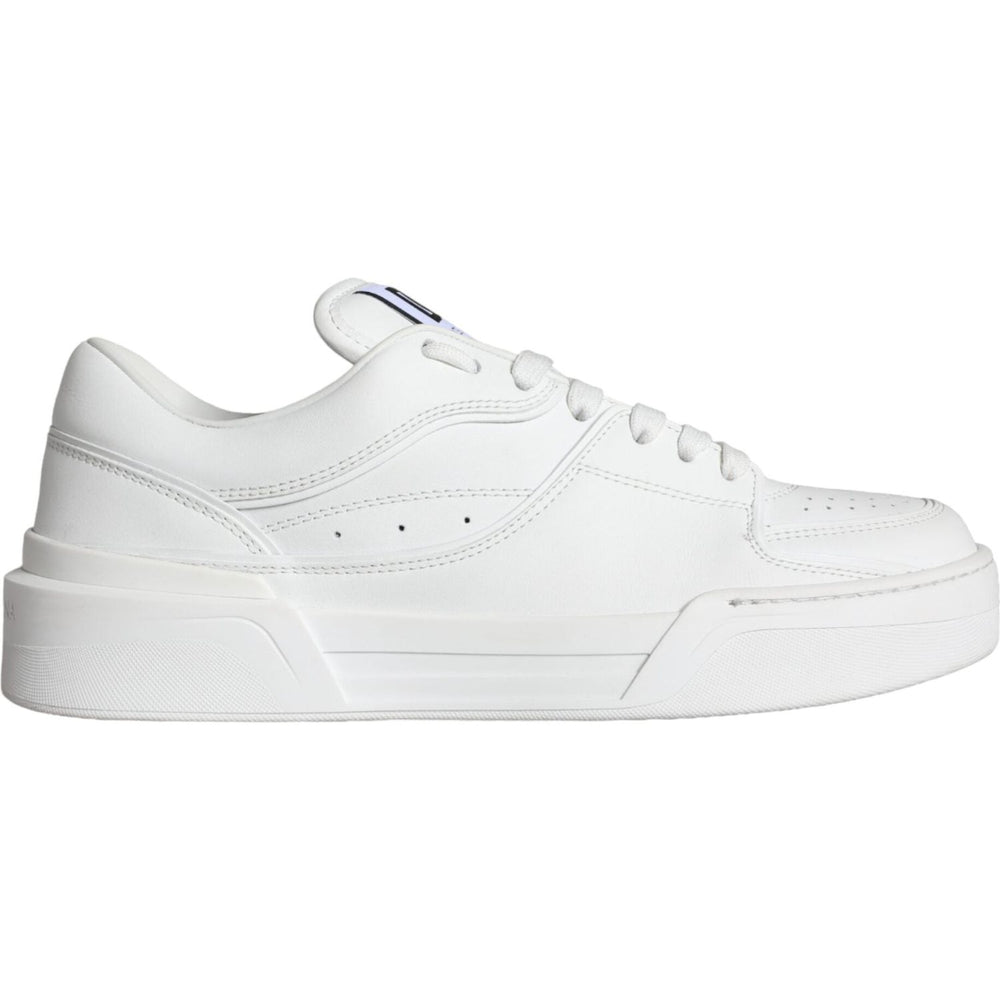 Dolce & Gabbana White Miami Leather Low Top Sneakers Shoes Dolce & Gabbana Lavender