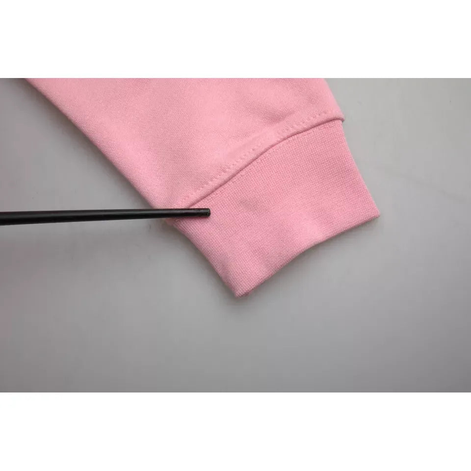 Philippe Model Pink Cotton Logo Print Long Sleeves Pullover Sweater