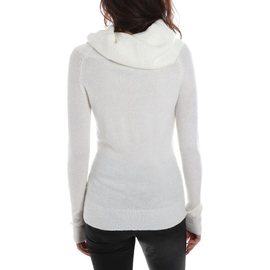 Yes Zee White Viscose Sweater Yes Zee Light Gray