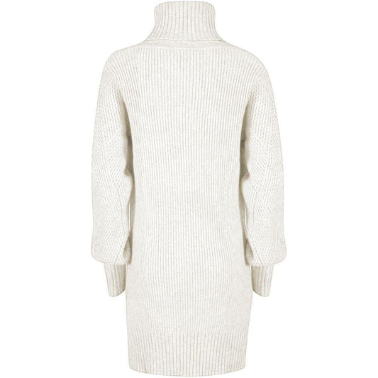 Yes Zee White Acrylic Dress Yes Zee Beige