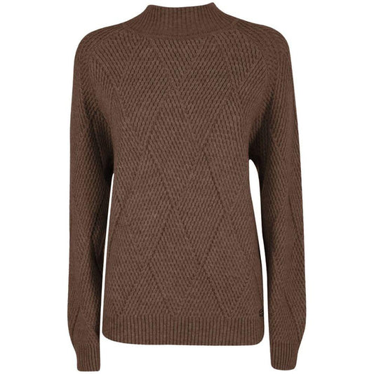 Yes Zee Brown Acrylic Sweater Yes Zee Dark Olive Green