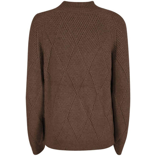 Yes Zee Brown Acrylic Sweater Yes Zee Dark Olive Green