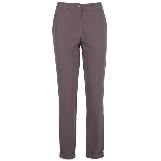 Yes Zee Gray Polyester Jeans & Pant Yes Zee Dim Gray