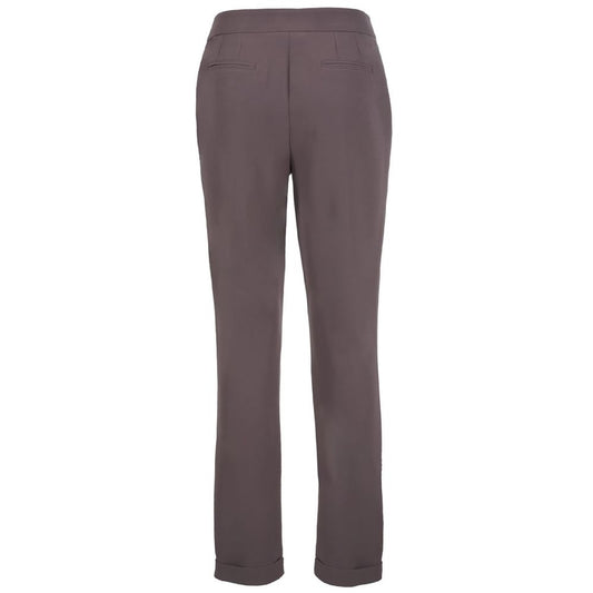 Yes Zee Gray Polyester Jeans & Pant Yes Zee Dim Gray