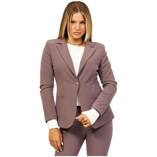 Yes Zee Gray Polyester Suits & Blazer Yes Zee Dim Gray