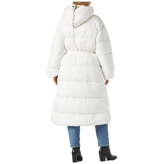 PINKO White Nylon Jackets & Coat PINKO Beige