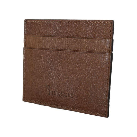 Billionaire Italian Couture Elegant Leather Men's Wallet in Brown Wallet Billionaire Italian Couture Dark Olive Green