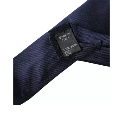 Dolce & Gabbana Dark Blue Silk Skinny Adjustable Tie