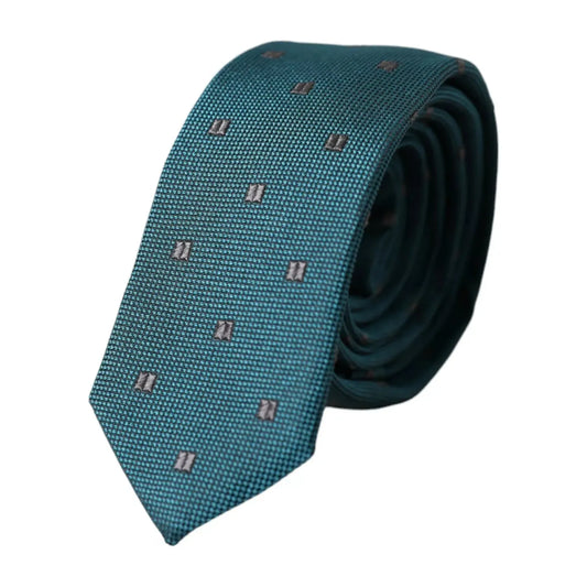 Dolce & Gabbana Green Patterned Silk Adjustable Men Tie Dolce & Gabbana Dark Slate Gray