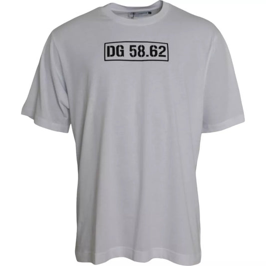Dolce & Gabbana White Logo Round Neck Short Sleeves T-shirt TSH86425-52