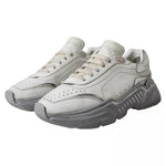 Dolce & Gabbana White Silver Daymaster Low Top Sneakers Shoes MV6061-42