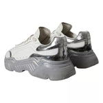 Dolce & Gabbana White Silver Daymaster Low Top Sneakers Shoes MV6061-42