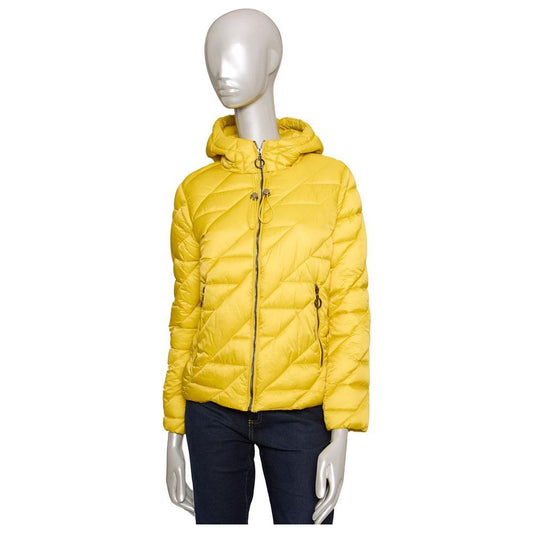 Baldinini Trend Yellow Polyester Women Jacket Baldinini Trend Sandy Brown