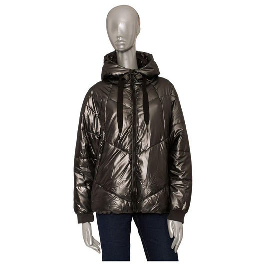 Baldinini Trend Gray Polyester Women Jacket Baldinini Trend Dark Slate Gray