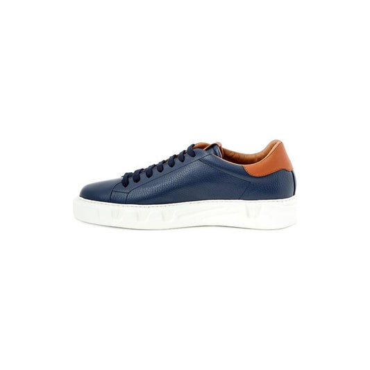 Roberto Cavalli Blue Leather Sneaker Roberto Cavalli Beige