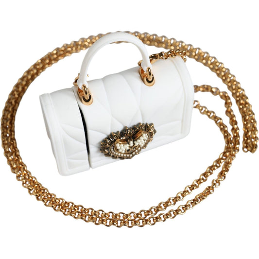 Dolce & Gabbana White Silicone Devotion Heart Cover Hand Bag Airpod Case Dolce & Gabbana Light Gray