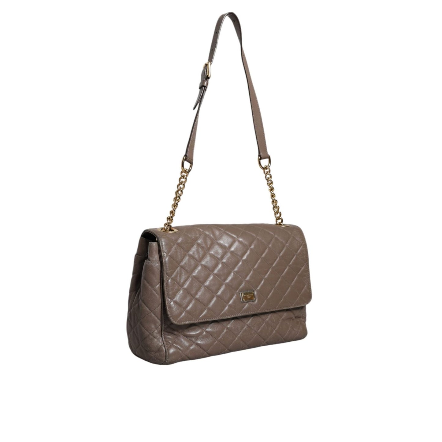 Dolce & Gabbana Brown Quilted Leather Shoulder Purse Satchel Bag