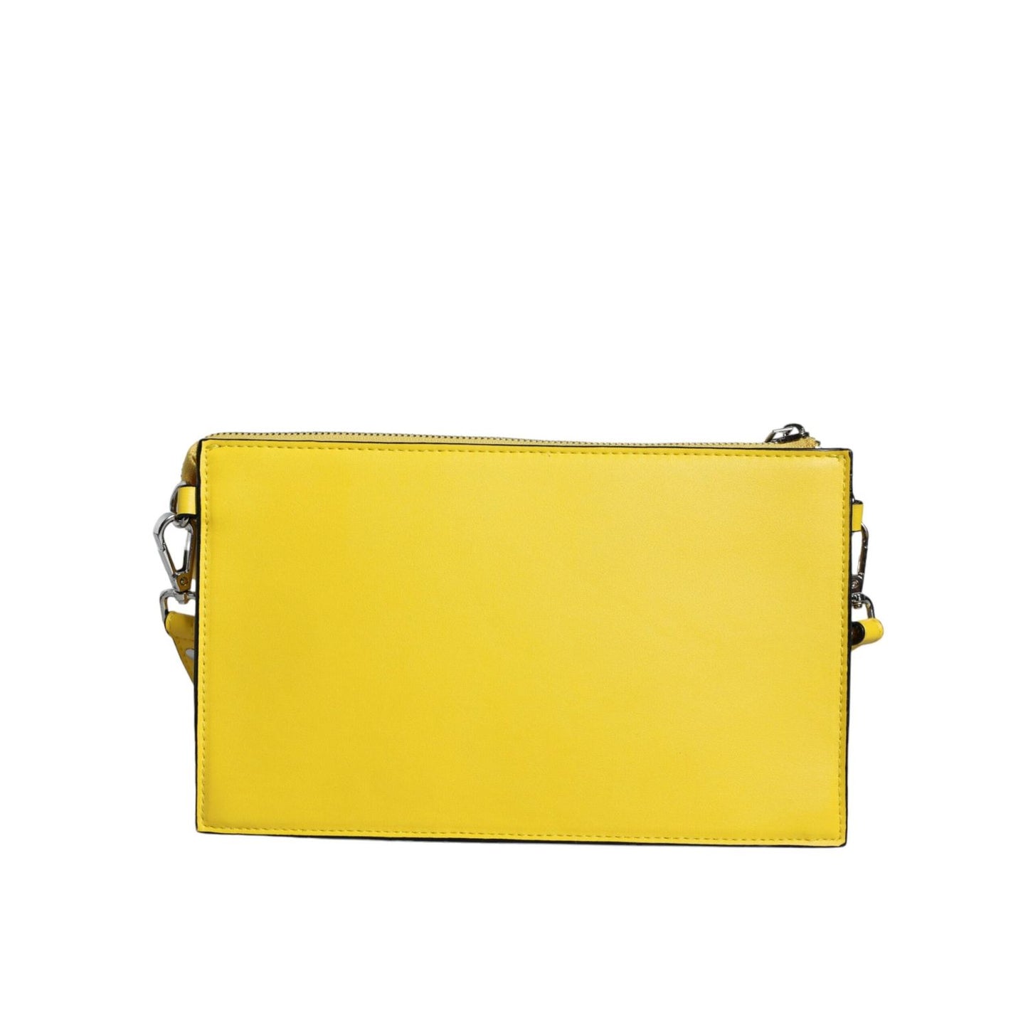 MSGM Yellow Leather Logo Crossbody Sling Shoulder Bag