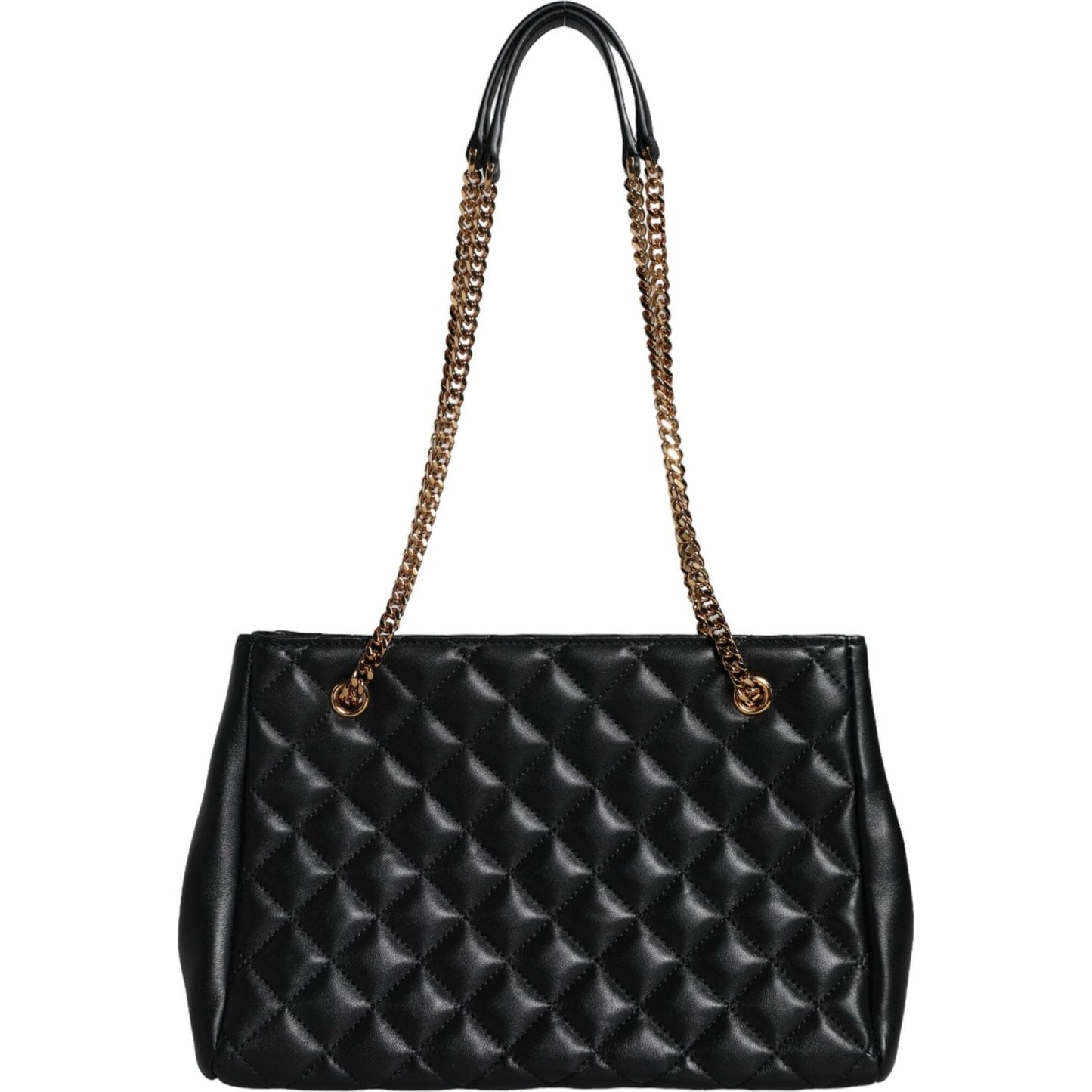 Versace Black Quilted Nappa Leather Shoulder Chain Strap Bag Versace Black