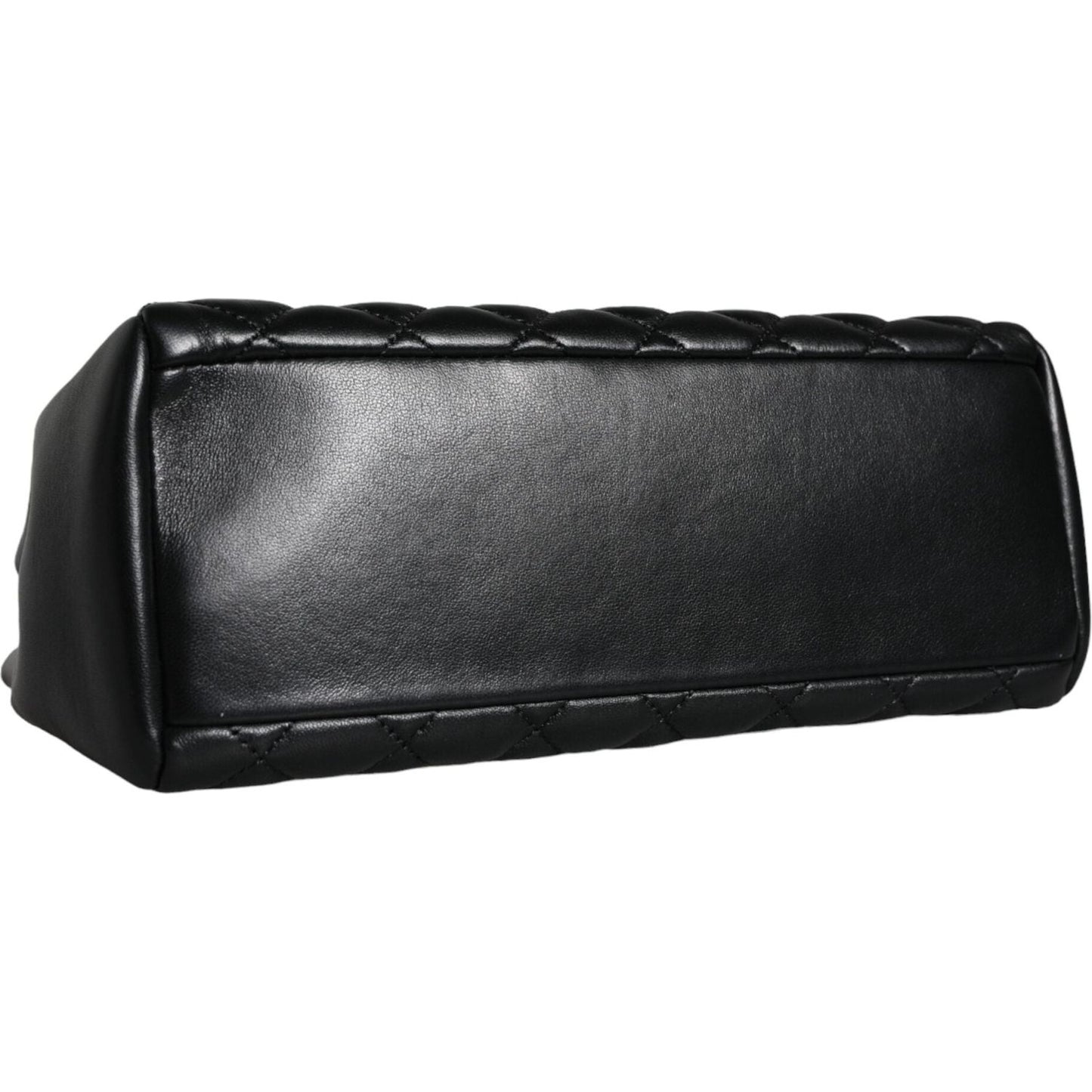 Versace Black Quilted Nappa Leather Shoulder Chain Strap Bag Versace Dark Slate Gray