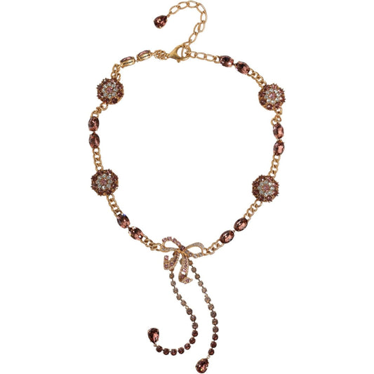 Dolce & Gabbana Gold Tone Brass Crystal Embellished Belt Dolce & Gabbana Gray