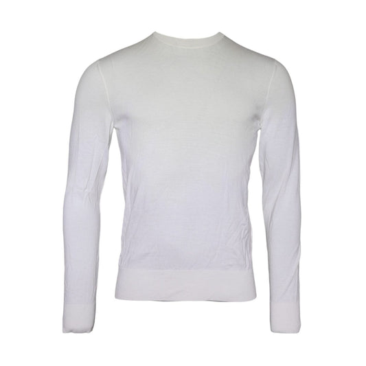 Dolce & Gabbana Off White Wool Turtle Neck Pullover Sweater