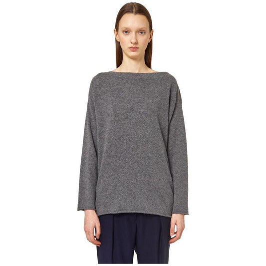 Alpha Studio Gray Cashmere Sweater Alpha Studio Dim Gray