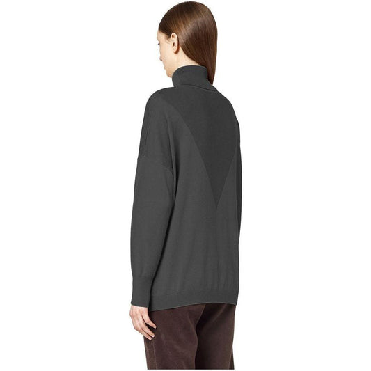 Alpha Studio Gray Silk Sweater Alpha Studio Dark Slate Gray