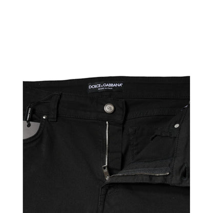 Dolce & Gabbana Black Cotton Stretch Skinny Denim Jeans