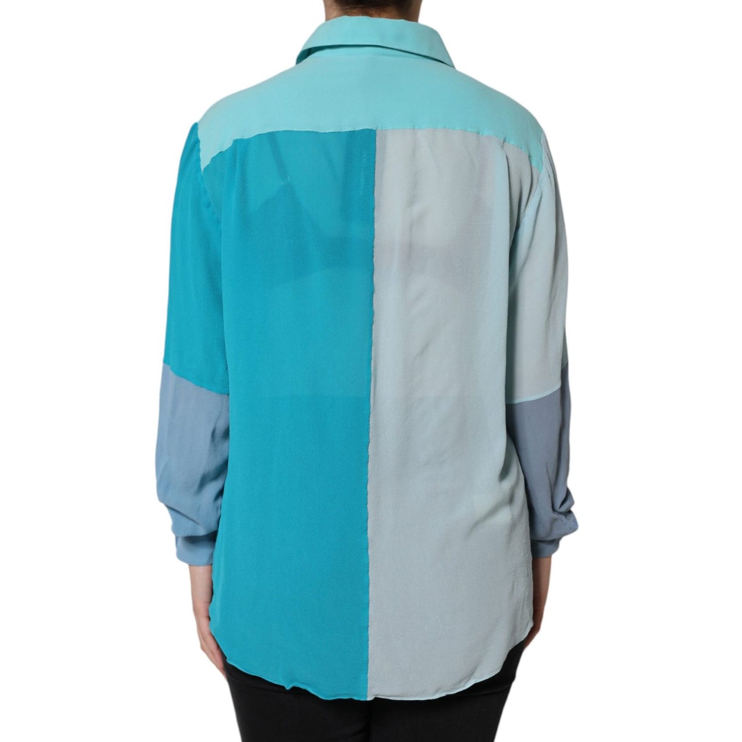 Dolce & Gabbana Multicolor Long Sleeve Button Blouse Top