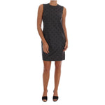 Dolce & Gabbana Chic Sleeveless Polka Dot Wool Dress Dolce & Gabbana Dark Slate Gray