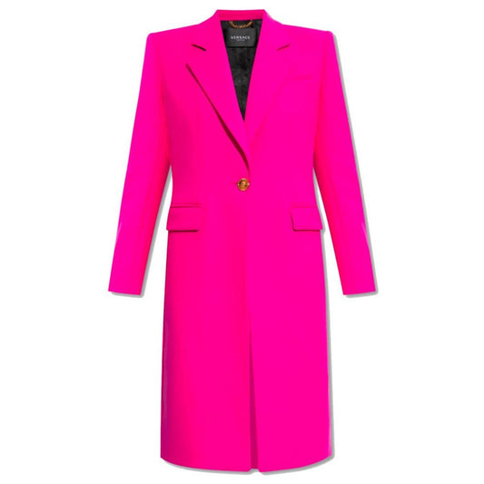 Versace Fuchsia Viscose Jackets & Coat Versace Deep Pink