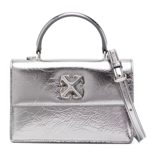 Off-White Gray Leather Crossbody Bag Off-White Dark Gray