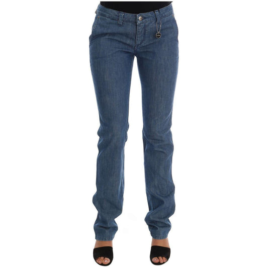 Costume National Super Slim Blue Wash Cotton Jeans Costume National Dark Slate Gray