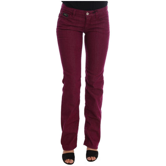 Costume National Sleek Red Straight Fit Luxury Jeans Costume National Dark Slate Gray