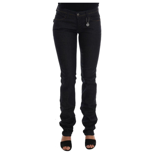 Costume National Chic Dark Blue Super Slim Fit Jeans Costume National Black