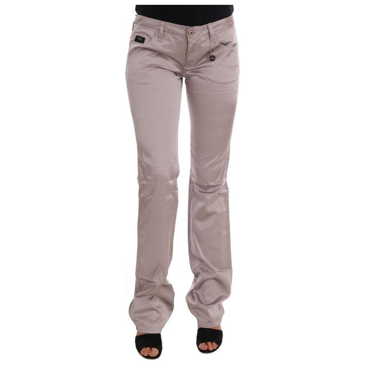 Costume National Chic Beige Slim Fit Designer Jeans Jeans & Pants Costume National Rosy Brown