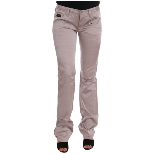 Costume National Chic Beige Slim Fit Designer Jeans Jeans & Pants Costume National Rosy Brown