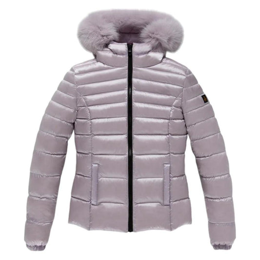 Refrigiwear Purple Nylon Women Jacket Refrigiwear Dark Gray