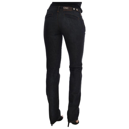 Costume National Dark Blue Cotton Slim Fit Jeans