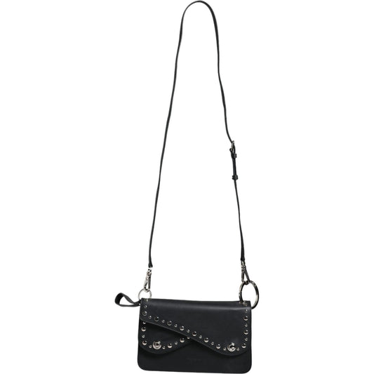 Dolce & Gabbana Black Small Leather Studded Shoulder Crossbody Bag Dolce & Gabbana Dark Slate Gray