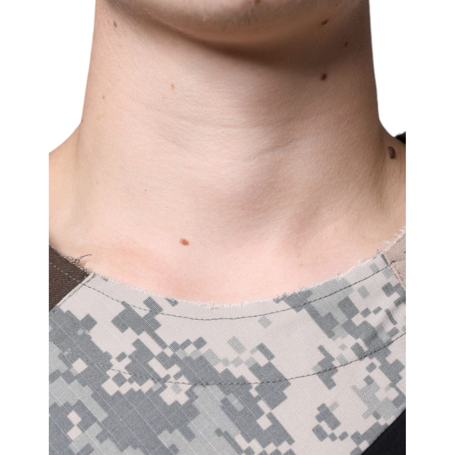 Dolce & Gabbana Multicolor Camouflage Patchwork DG Royal T-shirt