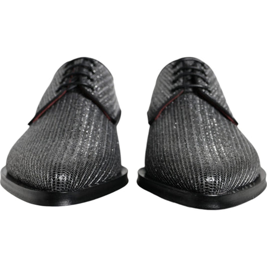 Dolce & Gabbana Silver Polyurethane Derby Formal Dress Shoes Dolce & Gabbana Dark Slate Gray