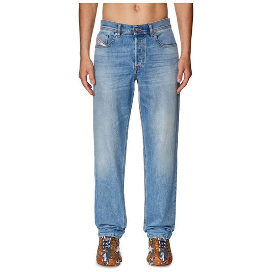 Diesel Light Blue Cotton Men's Regular-Fit Jean