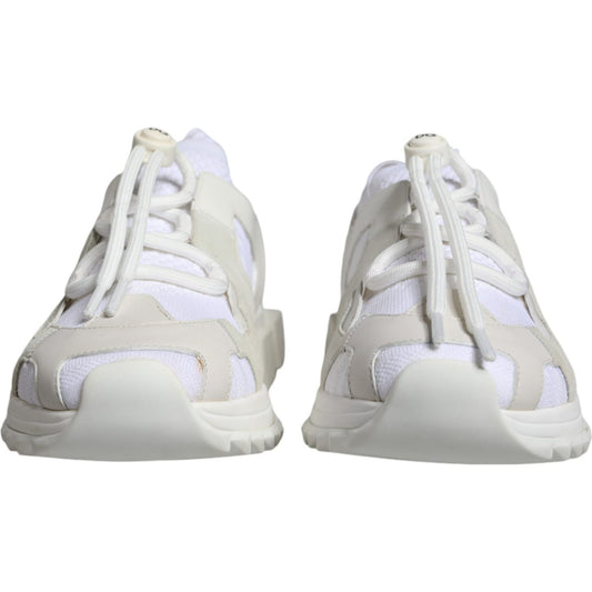Dolce & Gabbana White Mesh Sorrento Trekking Sneakers Shoes Dolce & Gabbana Light Gray